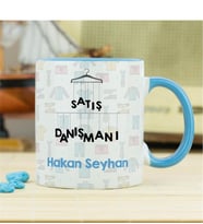 Satış Danışmanı Kupa Bardak - Mavi