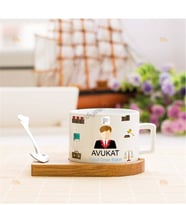 Avukat Erkek Figür Stantlı Fincan