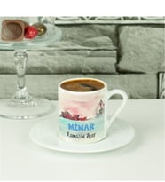 Mimar Modern Mavi Tasarım Kahve Fincanı