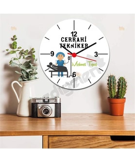 Cerrahi Tekniker Erkek Figür Duvar Saati