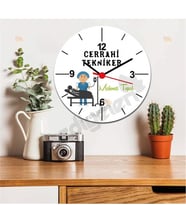 Cerrahi Tekniker Erkek Figür Duvar Saati