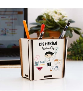 Diş Hekimi Siyah Tasarım Kalemlik