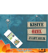 Coğrafya Öğretmenine Hediye Tasarımlı Anahtarlık