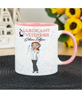 Laborant Veteriner Kupa Bardak - Pembe