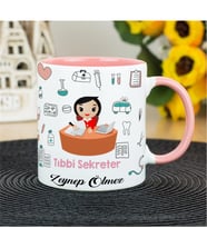 Tıbbi Sekreter Kupa Bardak - Pembe