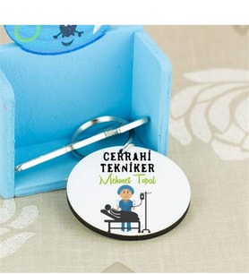 Cerrahi Tekniker Erkek Figür Anahtarlık