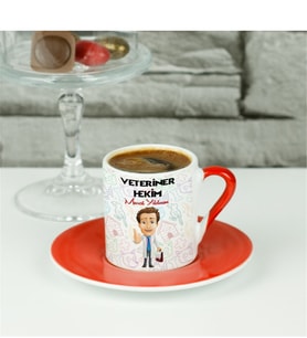 Veteriner Hekim Erkek Figür Kahve Fincanı