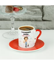 Veteriner Hekim Erkek Figür Kahve Fincanı