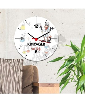 Kimyager Erkek Figür Duvar Saati