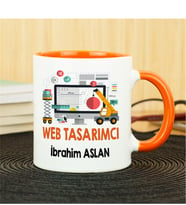 Web Tasarımcı Kupa Bardak - Turuncu