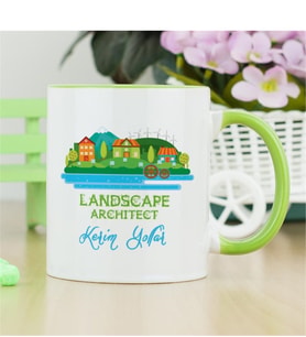 Peyzaj Kupa Bardak - Yeşil 001