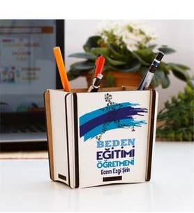 Beden Eğitimi Öğretmenine Hediye Mavi Tasarım Kalemlik