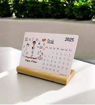 2025 Fizyoterapist Kadın Figür Masa Takvimi