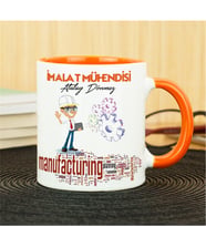 İmalat Mühendisi Kupa Bardak - Turuncu