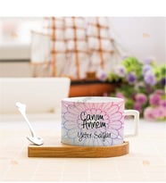Canım Annem Renkli Tasarım Stantlı Fincan 002