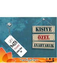 Matematik Öğretmenine Hediye Tasarımlı Anahtarlık