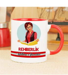 Rehberlik Kupa Bardak - Kırmızı