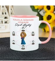 Halkla İlişkiler Uzmanı Kupa Bardak - Pembe 002