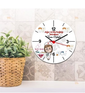 Ağız Ve Diş Sağlığı Teknikeri Duvar Saati 001