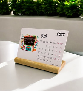 2025 English Teacher Çiçek Tasarım Masa Takvimi