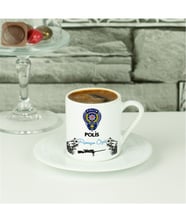 Polis Logolu Kahve Fincanı