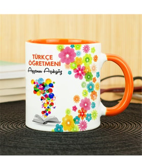 Türkçe Öğretmenine Hediye Kupa Bardak