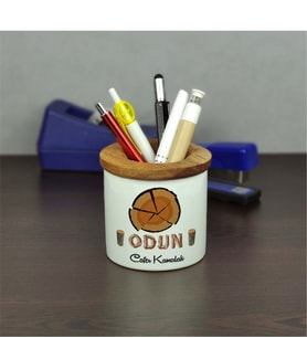 Odun Seramik Kalemlik 001