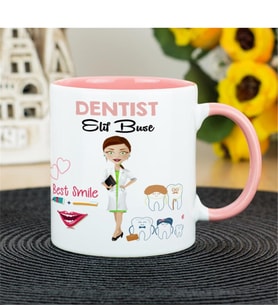 Dentist (Diş) Kupa Bardak - Pembe