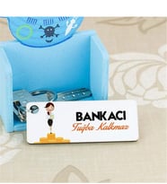 Bankacı Kadın Figür Anahtarlık
