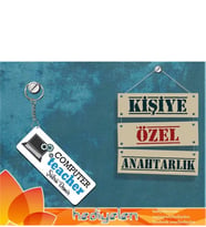 Bilgisayar Öğretmenine Hediye Tasarımlı Anahtarlık