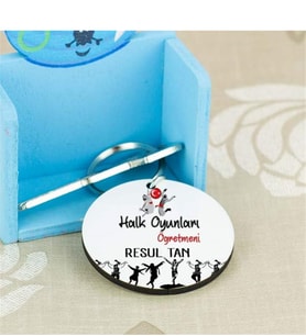 Halk Oyunları Öğretmenine Hediye Anahtarlık