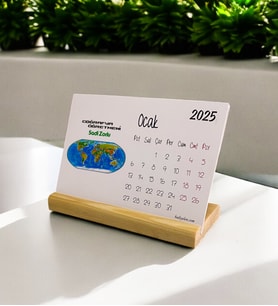 2025 Coğrafya Öğretmenine Hediye Dünya Tasarım Masa Takvimi