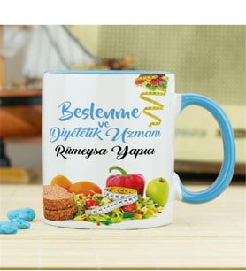 Beslenme Ve Diyetetik Uzmanı Kupa Bardak - Mavi 001