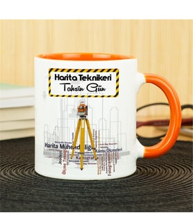 Harita Teknikeri Kupa Bardak - Kırmızı