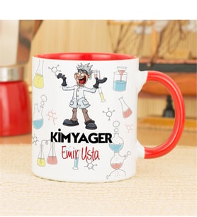 Kimyager Kupa Bardak - Kırmızı