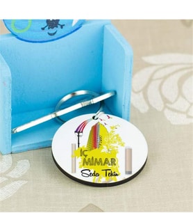 İç Mimar Sarı Tasarım Anahtarlık