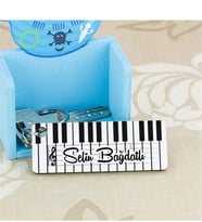 Müzik Öğretmenine Hediye Piyano Tasarım Anahtarlık