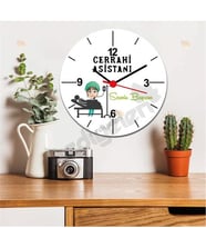 Cerrahi Asistanı Kadın Figür Duvar Saati