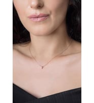 Elika Silver  Kadın Üç Boyutlu F Harf Rose Kaplama 925 Ayar Gümüş Kolye