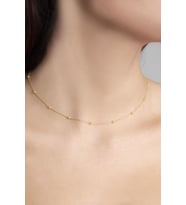 Elika Silver Top Zincirli Altın Kaplama 925 Ayar Gümüş Kolye