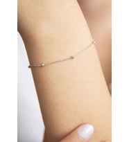 Elika Silver Top Zincirli 925 Ayar Gümüş Bileklik