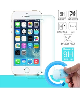 Microsonic Apple iPhone 5 & 5S Nano Cam Ekran koruyucu Kırılmaz film (Beyaz)