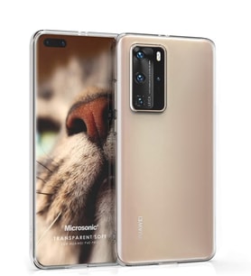 Microsonic Huawei P40 Pro Kılıf Transparent Soft (Beyaz)