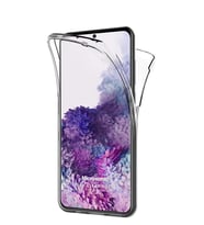 Microsonic Samsung Galaxy S20 Ultra Kılıf 6 tarafı tam full koruma 360 Clear Soft (Beyaz)