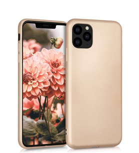 Microsonic Matte Silicone Apple iPhone 11 Pro Max (6.5'') Kılıf (Gold)