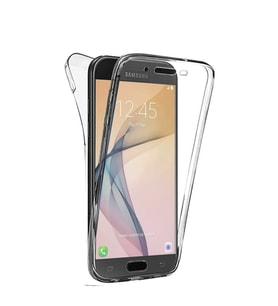Microsonic Samsung Galaxy J5 Prime Kılıf 6 tarafı tam full koruma 360 Clear Soft (Beyaz)