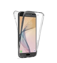 Microsonic Samsung Galaxy J5 Prime Kılıf 6 tarafı tam full koruma 360 Clear Soft (Beyaz)