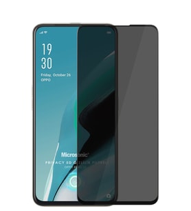 Microsonic Oppo Reno 2Z Privacy 5D Gizlilik Filtreli Cam Ekran Koruyucu (Siyah)