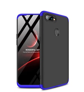 Microsonic Oppo A5S Kılıf Double Dip 360 Protective (Mavi)
