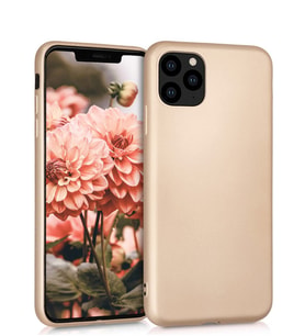Microsonic Matte Silicone Apple iPhone 11 Pro (5.8'') Kılıf (Gold)